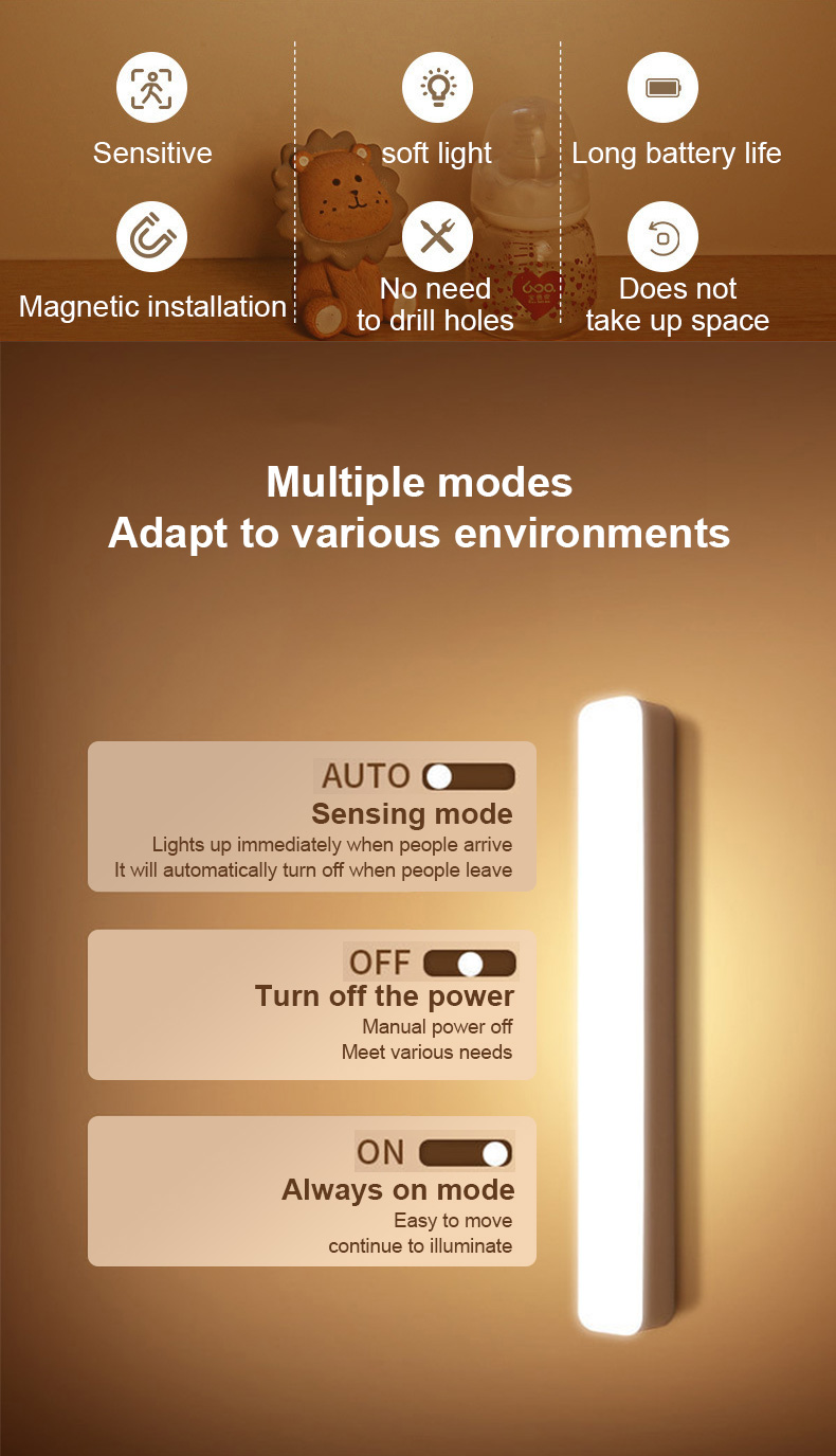 Smart Motion-Sensing LED Desk Lamp_Features