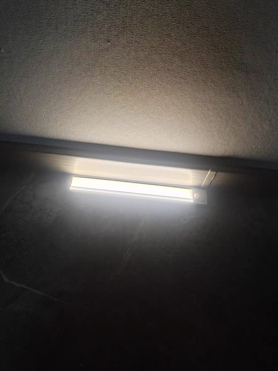 It's pretty good. It lights up as soon as there's movement, and the magnetic attachment is very convenient.