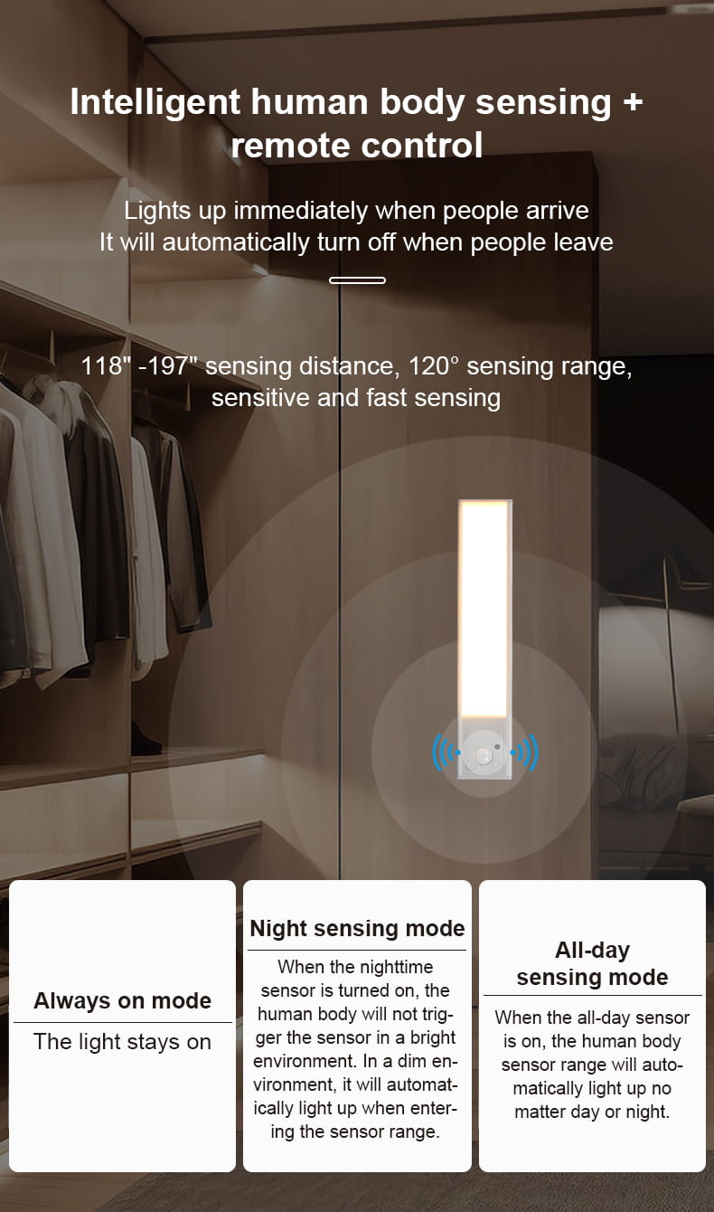 Wireless remote control sensor light_Features