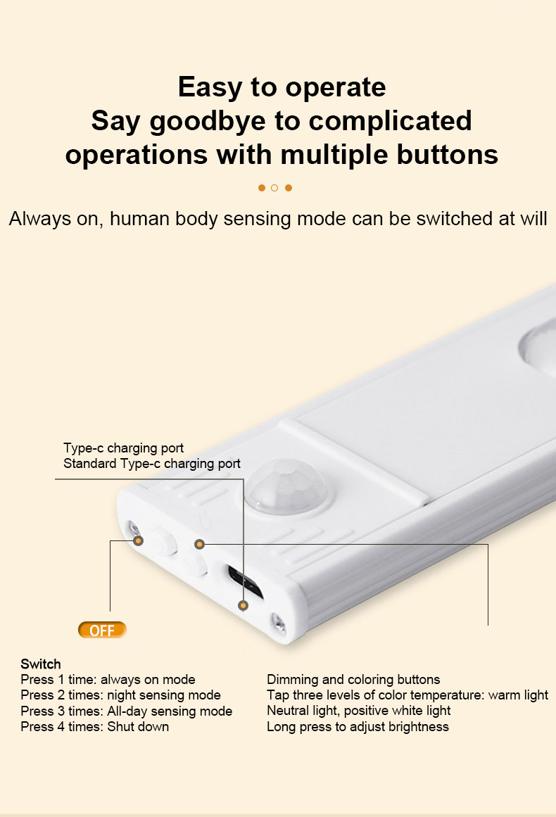 Human body sensing cat eye light strip_Features