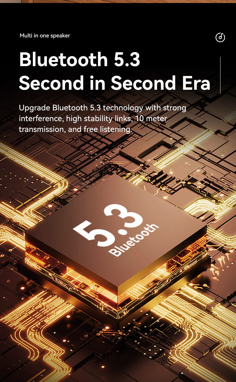 Colorful LED Clock Lamp with Wireless Charging Bluetooth Speake_Features