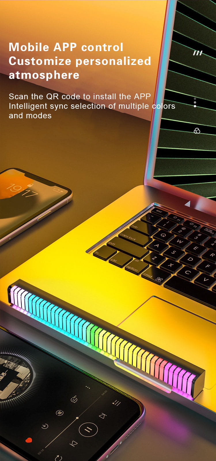 RGB Sound-Activated Music Rhythm Light_Features