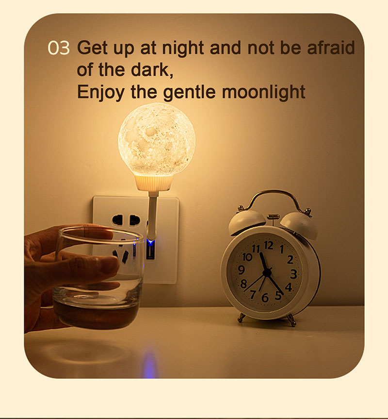 Intelligent voice controlled moon lamp_Features