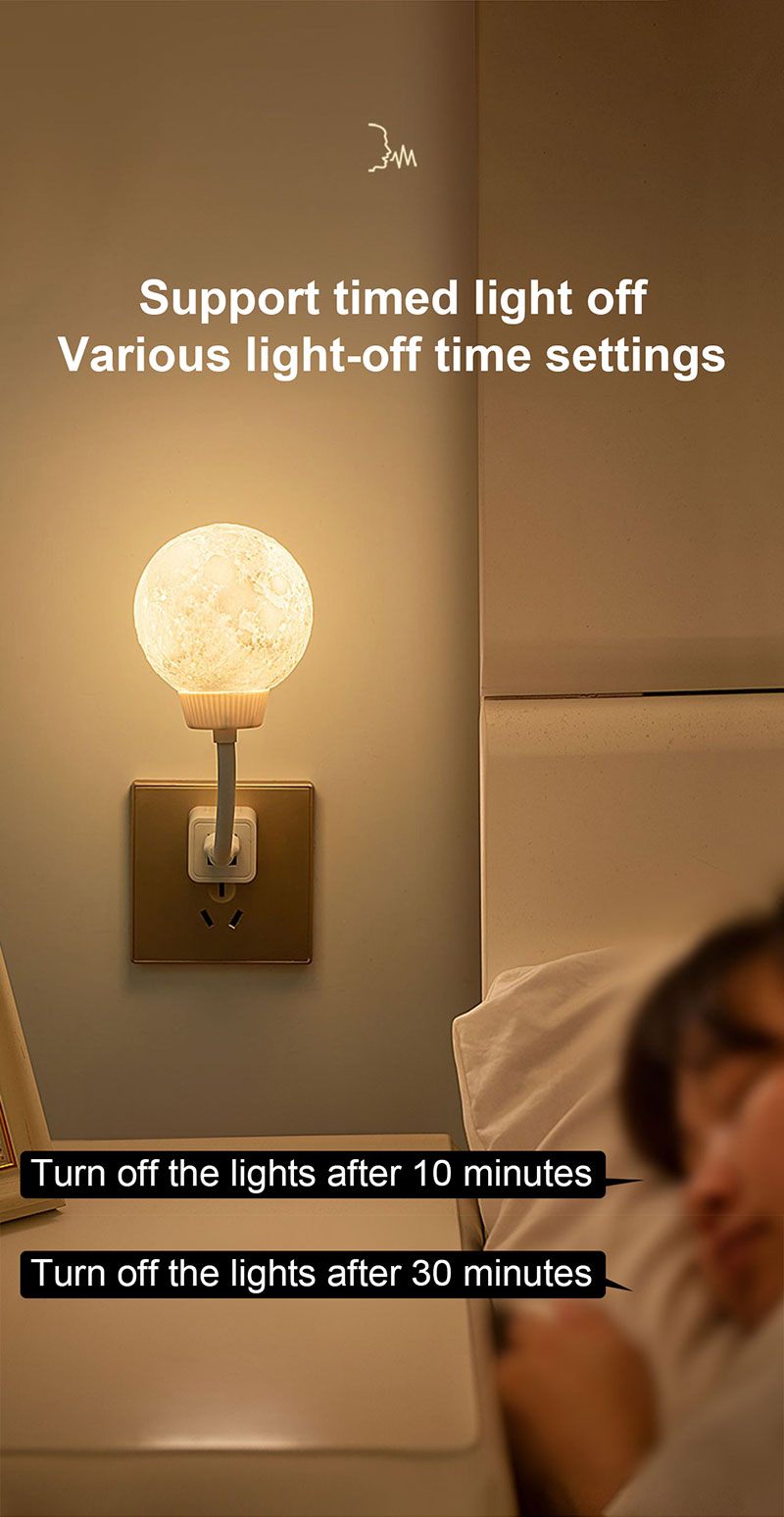 Intelligent voice controlled moon lamp_Features