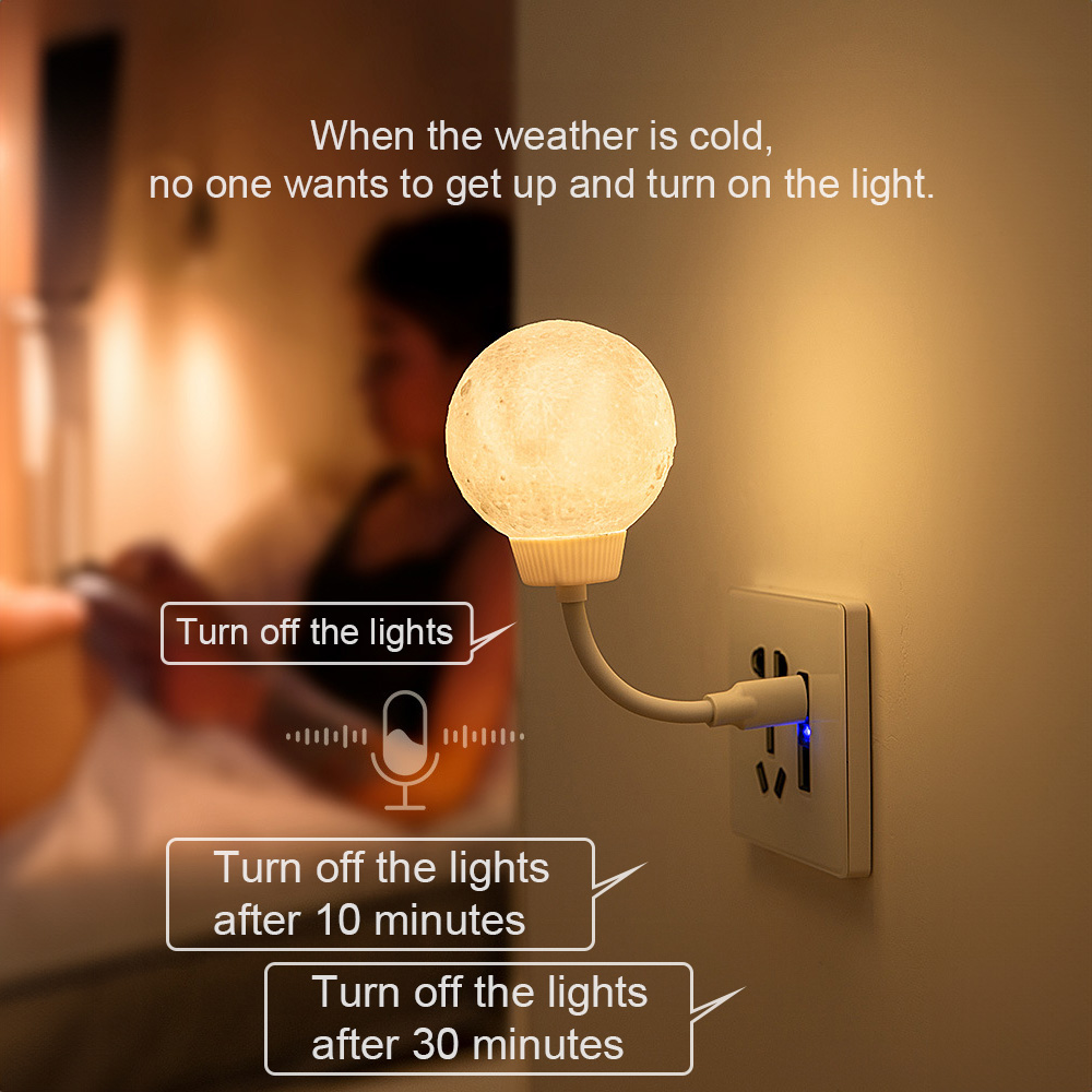 Intelligent voice controlled moon lamp